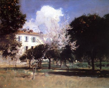  House Oil Painting - House and Garden John Singer Sargent